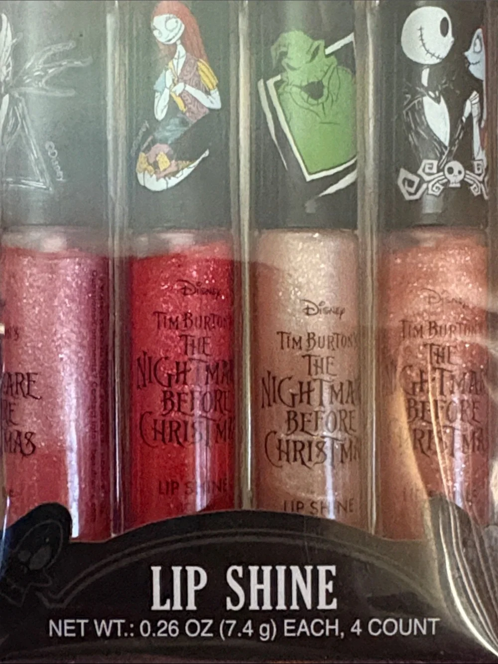 Disney The Nightmare Before Christmas Lip Shine 4 Piece Set 💋